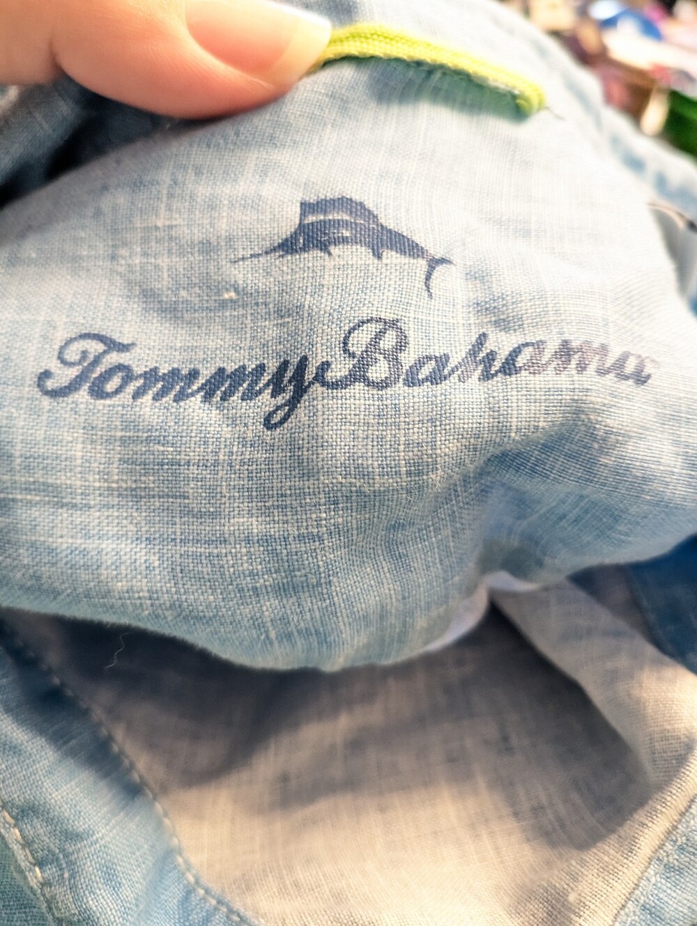 Tommy Bahama Blue Linen Long Sleeve Button-down Shirt Men's Size XXL - Picture 3 of 6